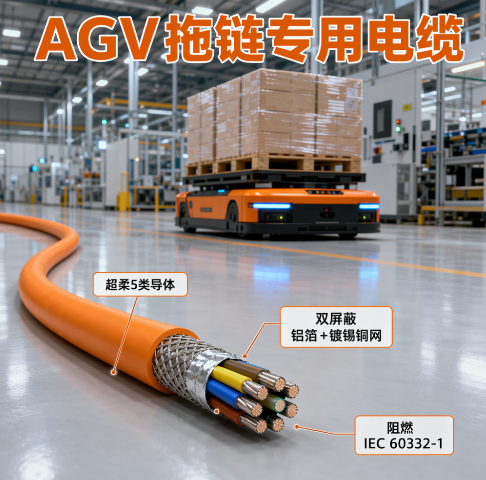 AGV 机器人为什么一定要用这款专用电缆？