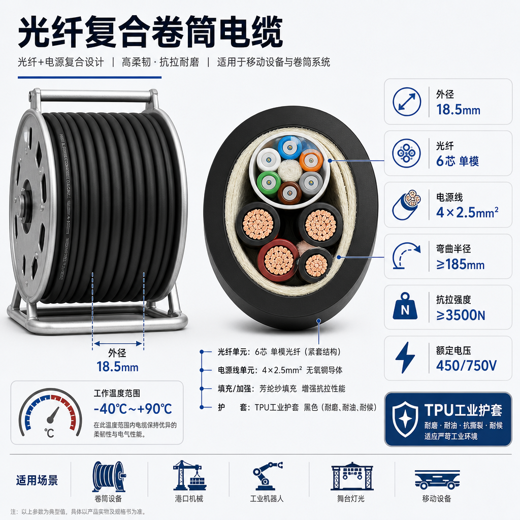 2026 光纤复合卷筒电缆参数