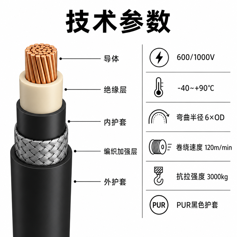 为什么越来越多设备厂家，优先选择我们拖令卷筒电缆|上海德汝电缆