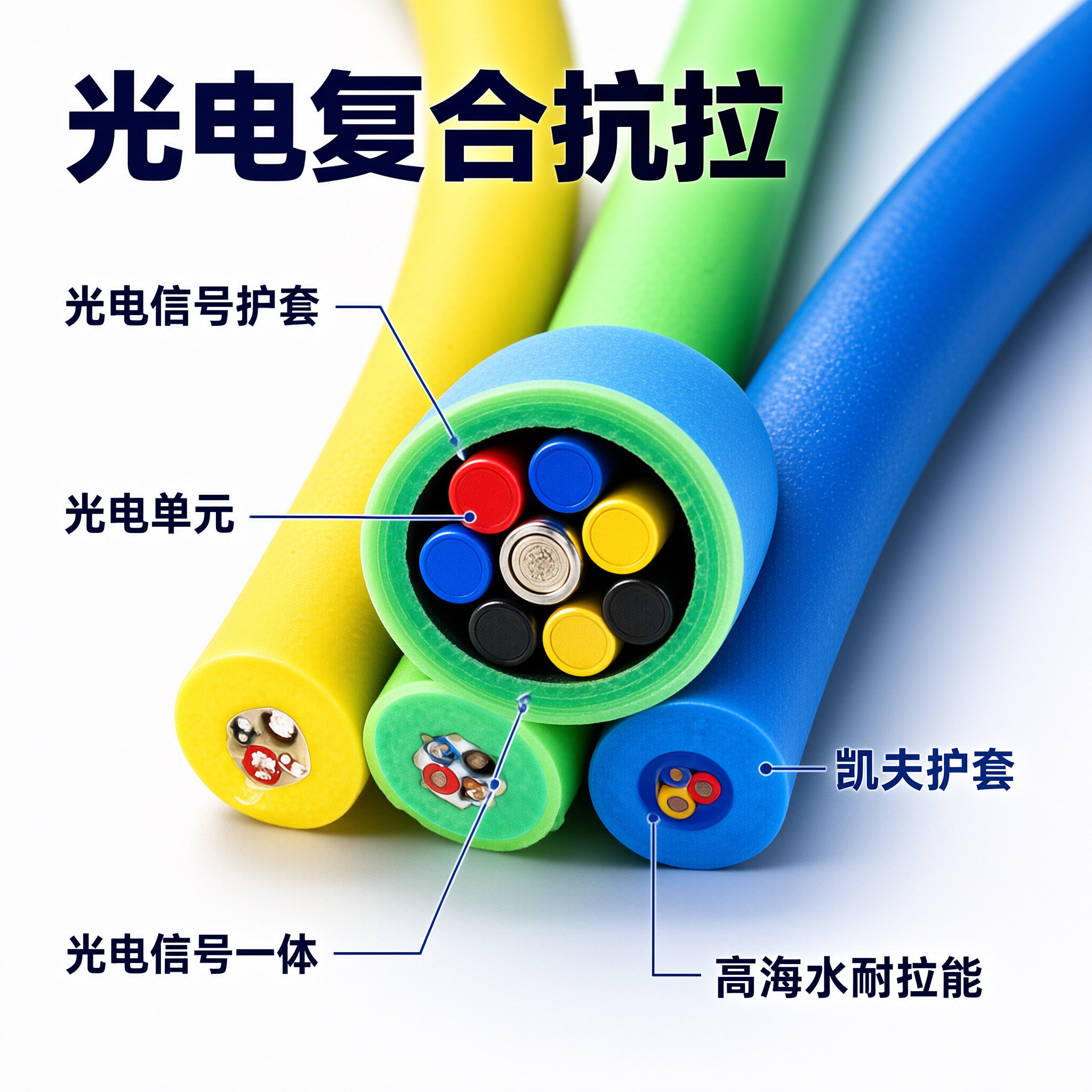 上海德汝 ROV 水下声呐线 零浮力声呐脐带缆 可定制 全国发货