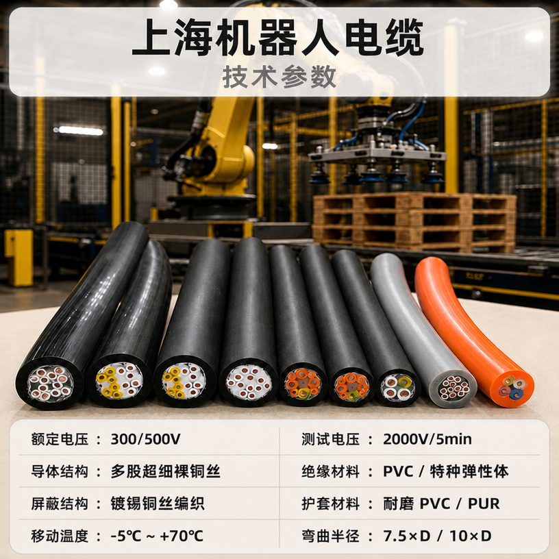 工业机器人专用特种电缆厂家选型指南｜上海德汝电缆