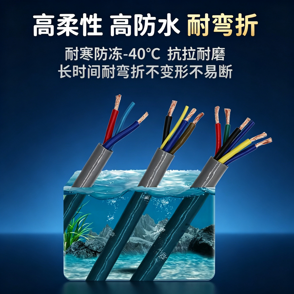 PUR 拖链电缆超细精绞铜导体结构