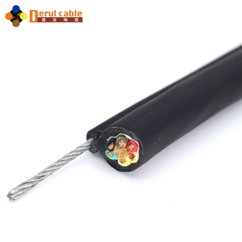 行车手柄控制电缆 RVVG 单钢丝 RVV2G 双钢丝电动葫芦手柄电缆厂家-上海德汝电缆厂家