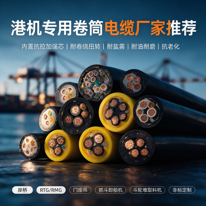 港机卷筒电缆选型要点，源头厂家满足港口重载工况-上海德汝电缆