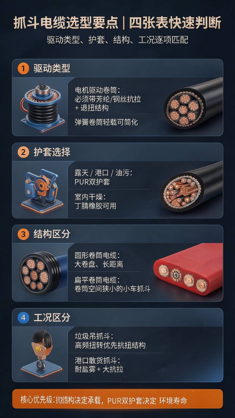 抓斗机专用卷筒电缆厂家｜井下矿用铲运机卷筒电缆定制 - 上海德汝电缆