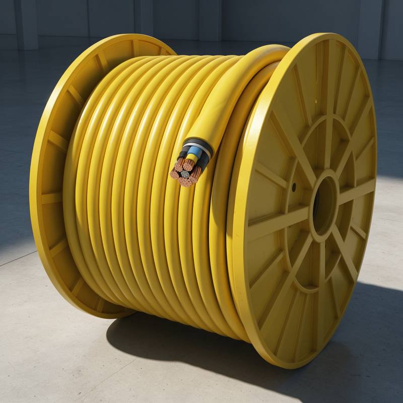 龙门吊卷筒电缆收卷工况 高抗拉卷筒电缆