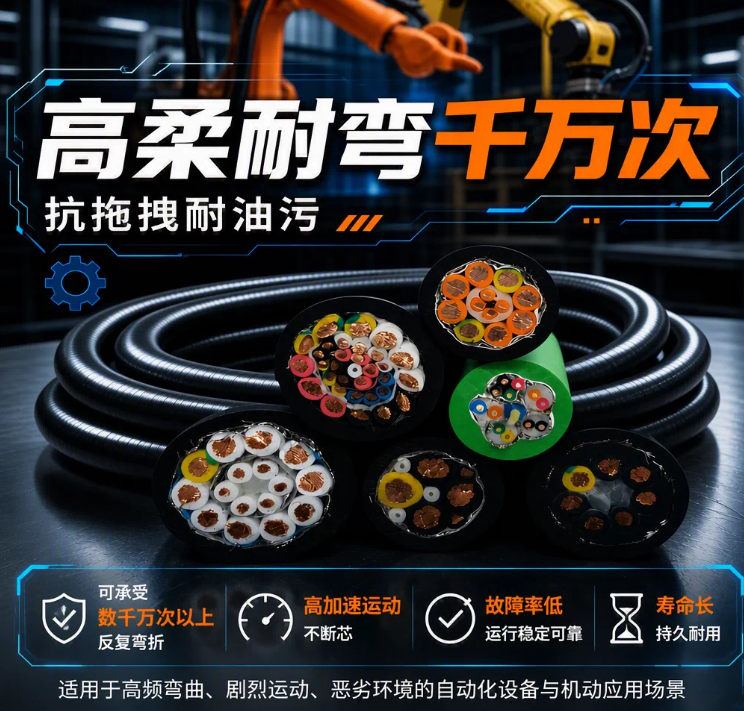 PUR 机器人电缆对比 PVC，到底该怎么选？